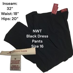 NWT, Black Pants, so 16 by JM Collection